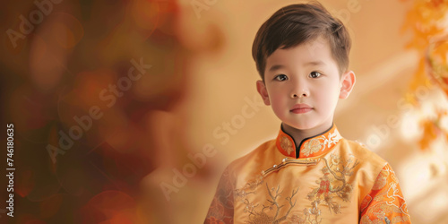 boy dressed in traditional Chinese, generative AI