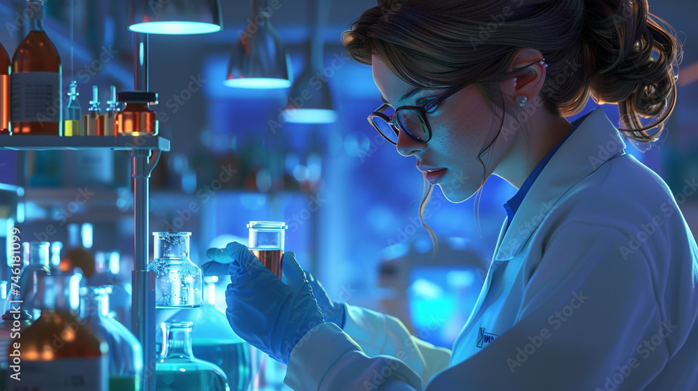 a female scientist conducting groundbreaking research in her laboratory, illustrating the significant contributions of women to innovation a female scientist conducting groundbreaking research in her laboratory, illustrating the significant contributions of women to innovation