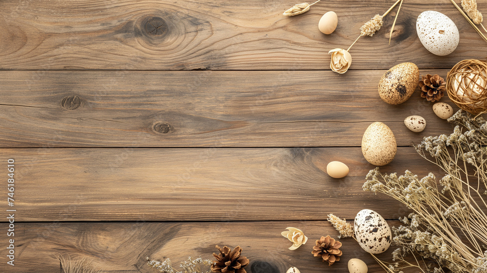 easter holiday elements flat lay design easter holiday elements flat lay design
