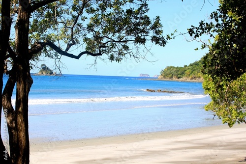 Beautiful tropical beach with trees, Costa Rica
