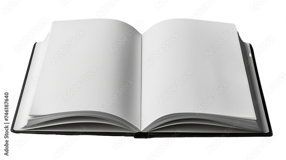 a blank notebook opened to a clean page on a white desk isolated PNG a blank notebook opened to a clean page on a white desk isolated PNG