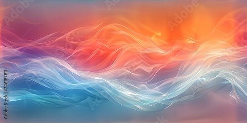 Abstract wave pattern in motion set against gradient background for design seamless background. Concept Abstract Wave Patterns, Motion Elements, Gradient Backgrounds, Seamless Design