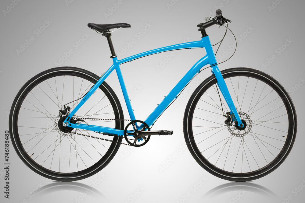 New blue bicycle