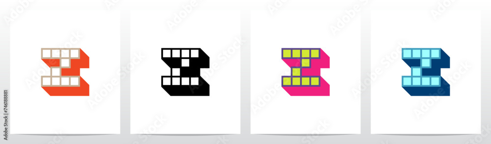 Box Square Outline Drop Shadow 3D Initial Letter Logo Design Z Box Square Outline Drop Shadow 3D Initial Letter Logo Design Z