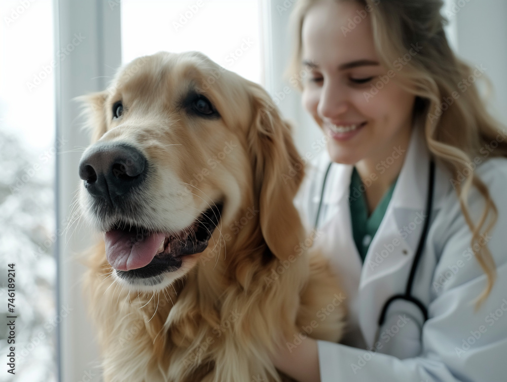 The veterinar doctor helps to his patiennt The veterinar doctor helps to his patiennt