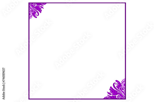 Purple Eye Ball Angel Ornament Frame Border Vector For Decoration Design