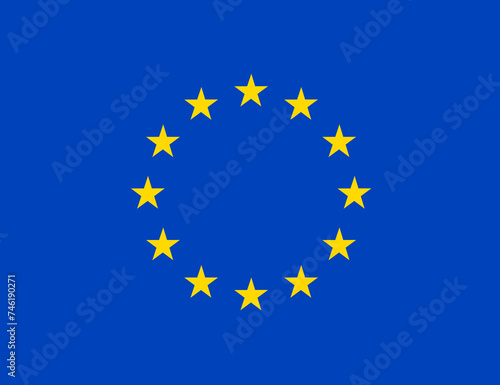 National flag of European Union. Symbol of Europe
