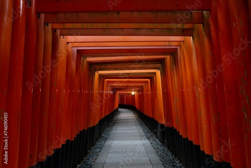 Fushimi Inari-Taisha, Red torii gates, Kyoto, Japan, Shinto Shrine