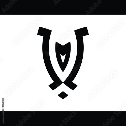 abstract vector monogram design, this design is suitable for brands