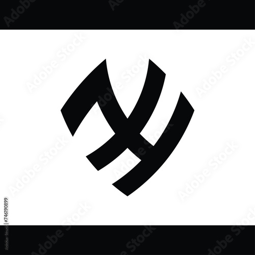 abstract vector monogram design, this design is suitable for brands