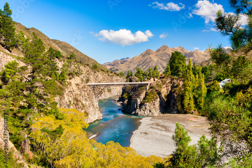 Waiau Ferry Bridge, Hanmer Springs, Hurunui District, Canterbury, New Zealand