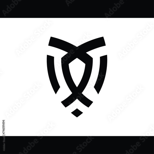 abstract vector monogram design, this design is suitable for brands