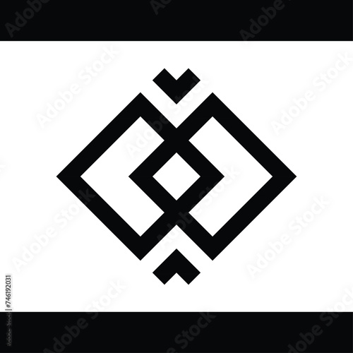 abstract vector monogram design, this design is suitable for brands