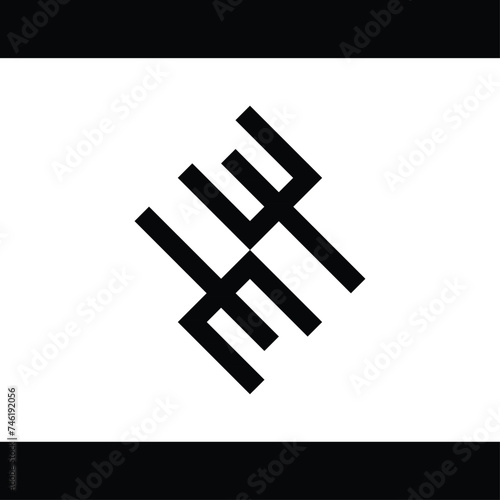abstract vector monogram design, this design is suitable for brands