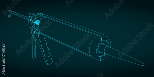 Caulking gun drawing