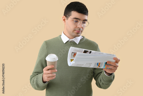 Young man in eyeglasses wit...