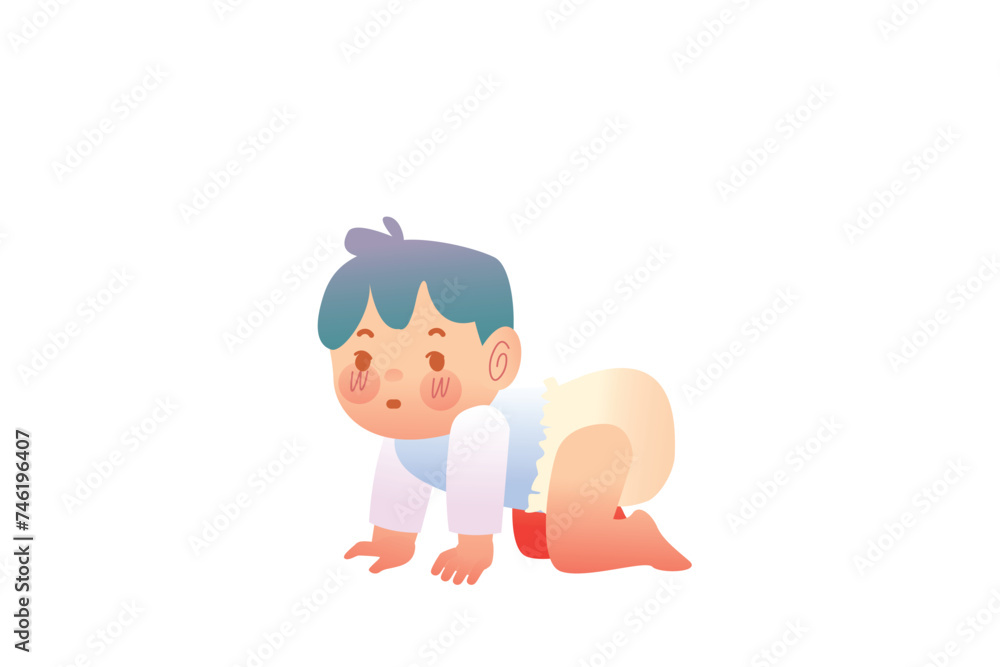 Humans as Toddlers | Human Develompent Illustration Humans as Toddlers | Human Develompent Illustration