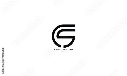 CS SC Abstract initial monogram letter alphabet logo design