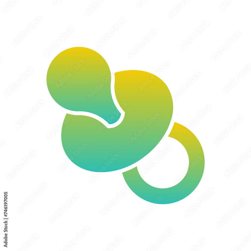 Pacifier Flat Gradient Style Pacifier Flat Gradient Style