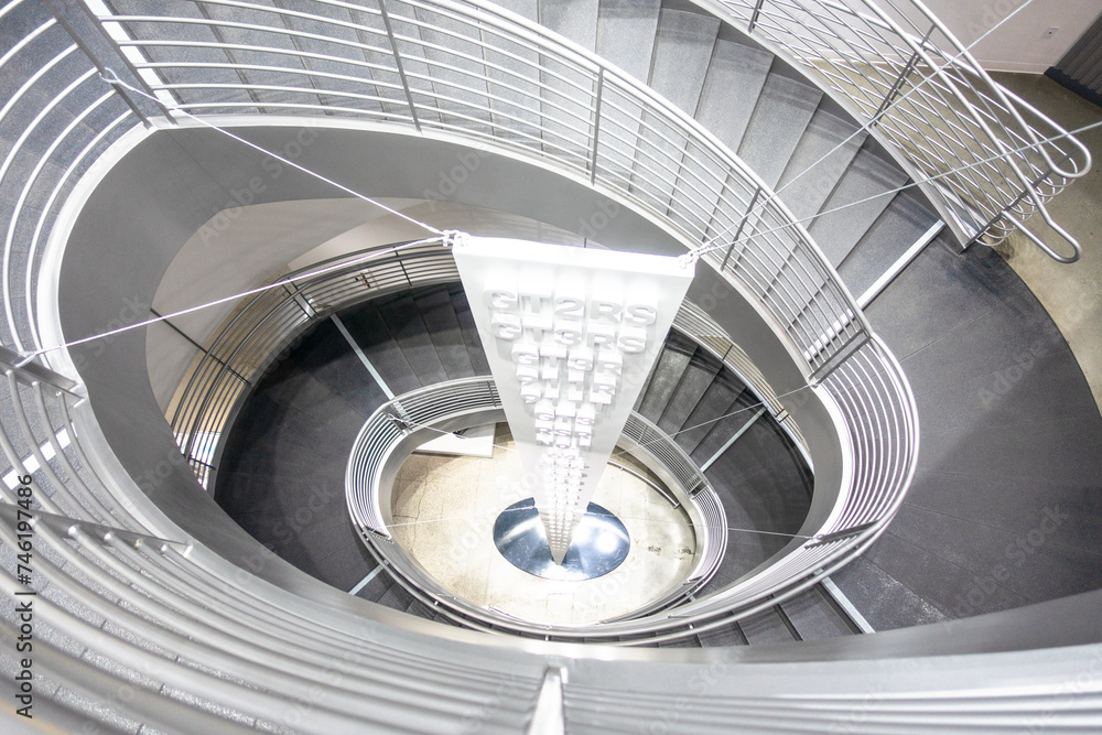 Fototapeta premium spiral staircase in the building
