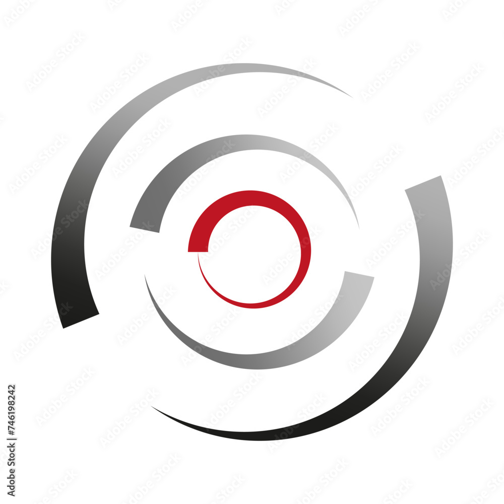Fototapeta premium Red spiral abstract design. Dynamic flow. Vector illustration. EPS 10.