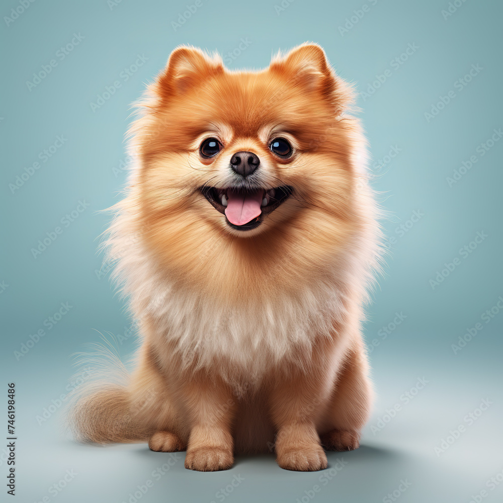 Image of a Pomeranian dog on clean background. Mammals. Pet. Animals. Image of a Pomeranian dog on clean background. Mammals. Pet. Animals.