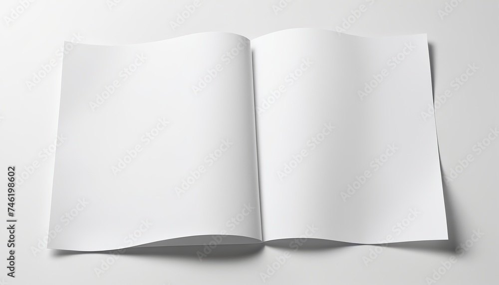 Isolated Shot of Blank White Paper on White Background Isolated Shot of Blank White Paper on White Background