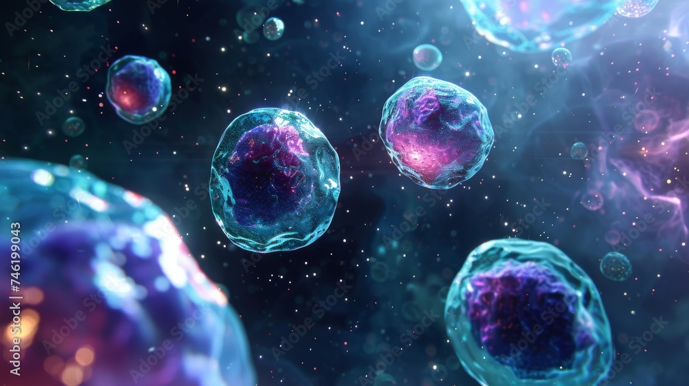 Embryonic stem cells, cellular therapy. 3d illustrations Embryonic stem cells, cellular therapy. 3d illustrations