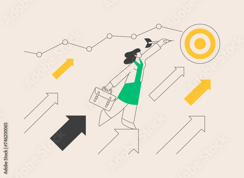 Business ambition abstract concept vector illustration.