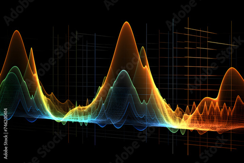 Graphic Representation of a 600 Hertz Frequency Sine Wave photo
