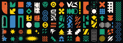 Brutalist geometric object abstract contemporary figure.  Bauhaus memphis design shapes and grids. backgrond and design modern.