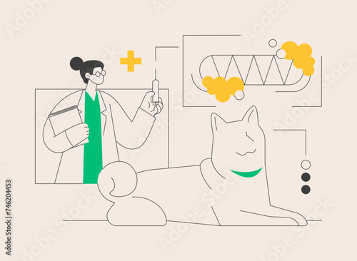 Rabies and your pet abstract concept vector illustration.
