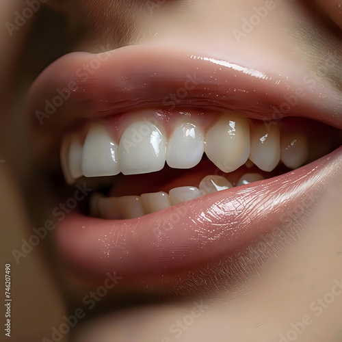 close up of a person with a tooth