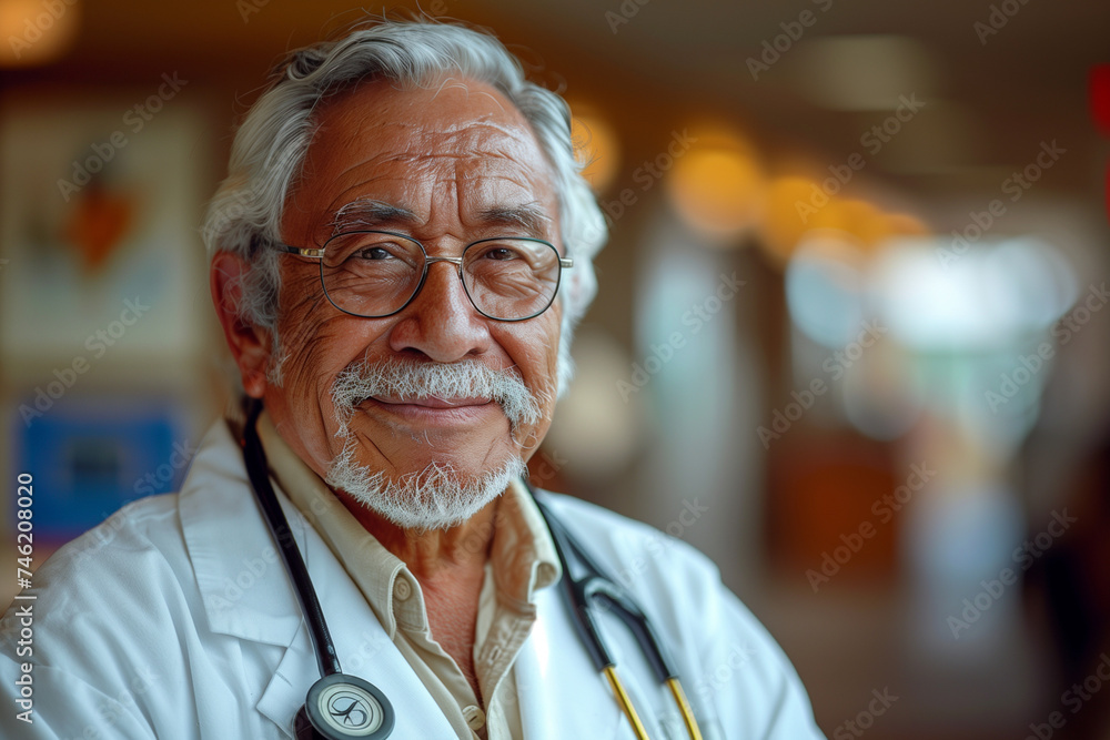 Latin American doctor, in his office Latin American doctor, in his office