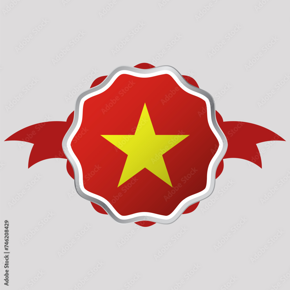 Creative Vietnam Flag Sticker Emblem Creative Vietnam Flag Sticker Emblem
