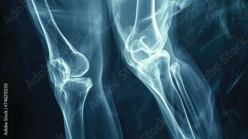 X-ray shot of a knee injury.