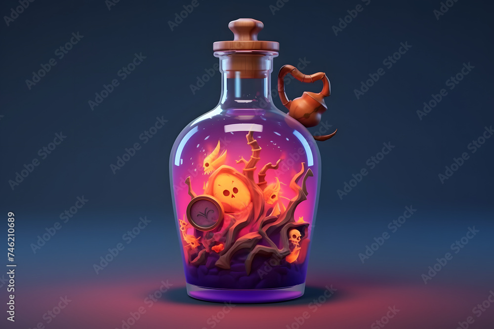 3d witch Cursed Brew Potion 3d witch Cursed Brew Potion