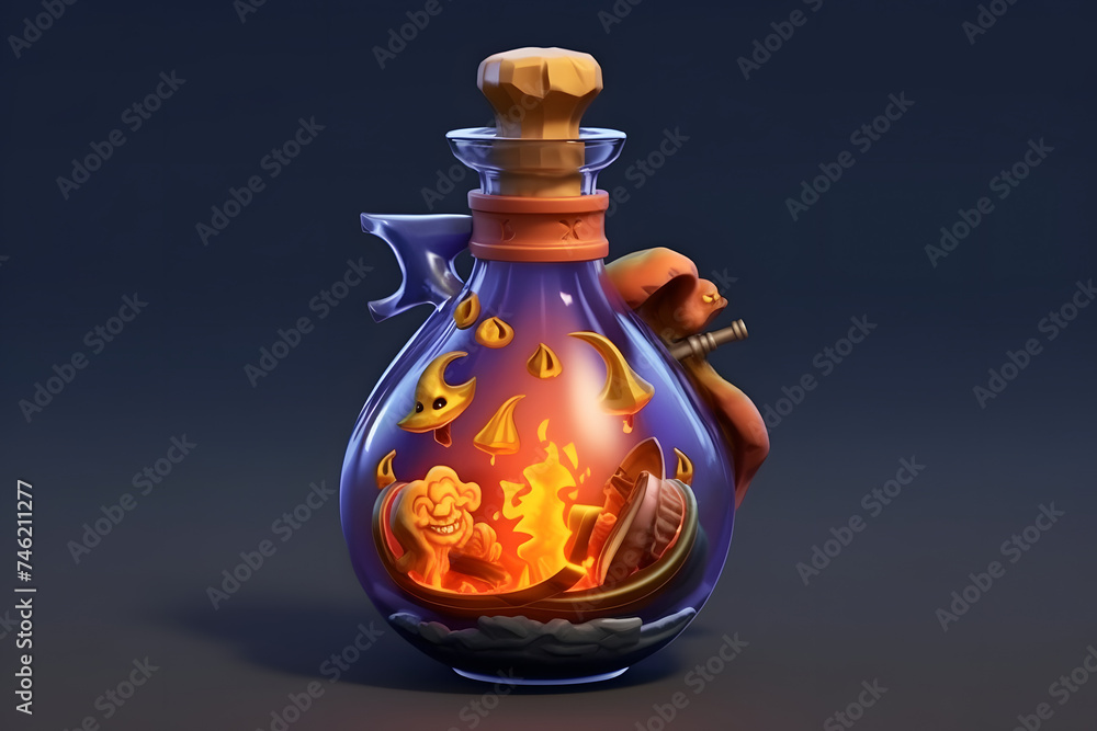3d witches Elixir of Wisdom Potion 3d witches Elixir of Wisdom Potion