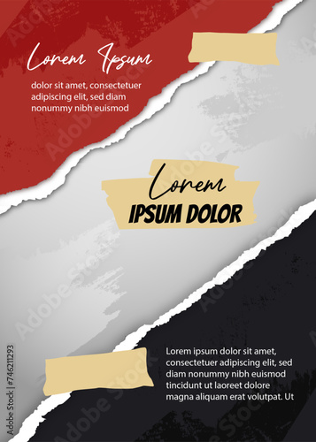 torn papper flyer template