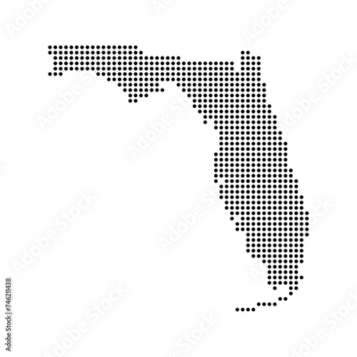 Florida state map in dots
