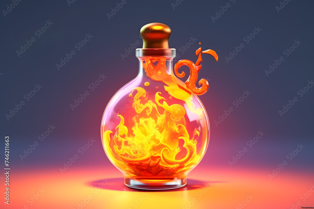 3d witch's Fire-breathing Potion 3d witch's Fire-breathing Potion