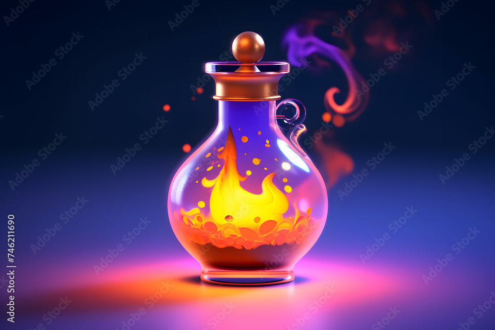 3d witch's Fire-breathing Potion 3d witch's Fire-breathing Potion