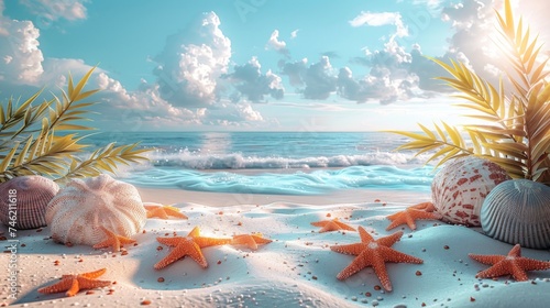 Background for your summer design, Tropical beach in summer vacation, summer wallpaper