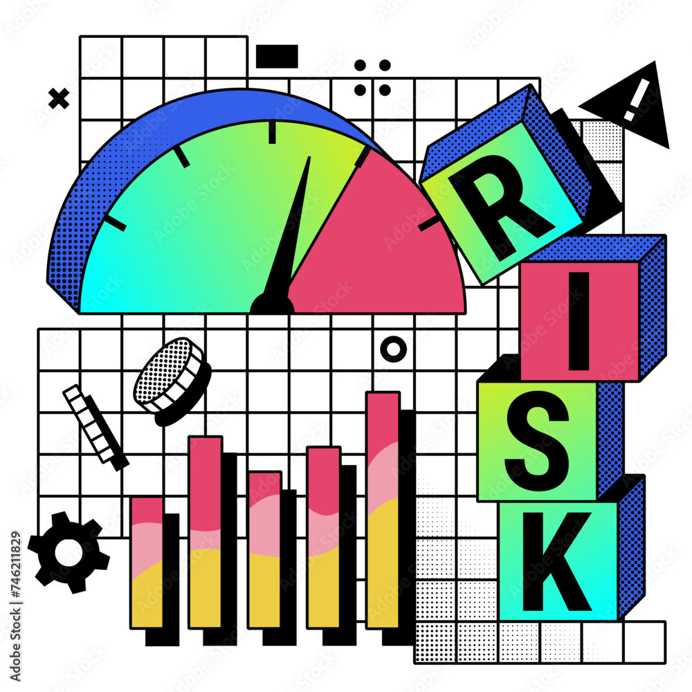 Obraz premium Risk management KPI and metrics