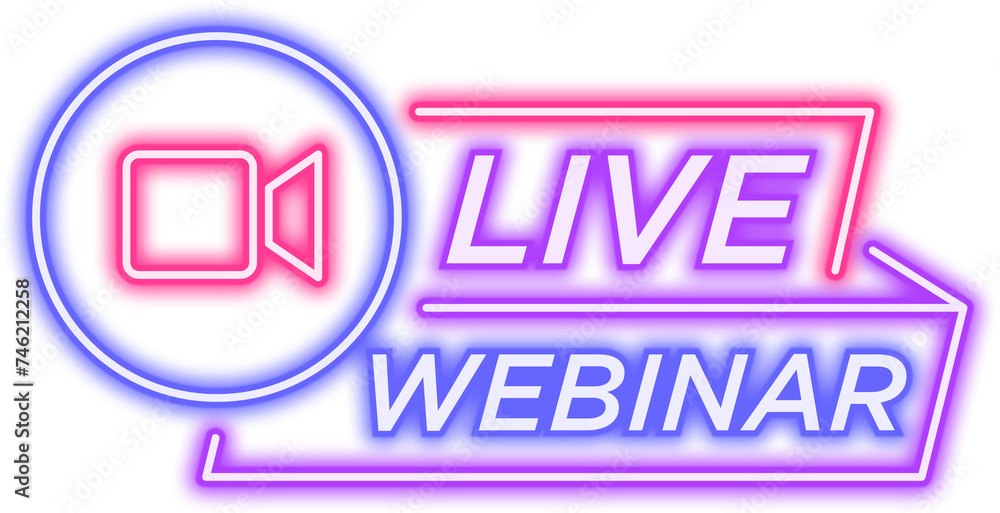 Neon Live Webinar Sign Neon Live Webinar Sign