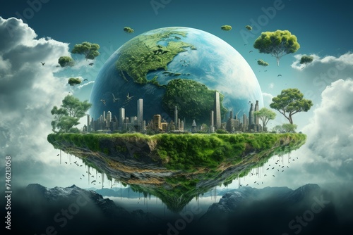 Crucial Save planet earth. Save nature. Generate Ai © juliars