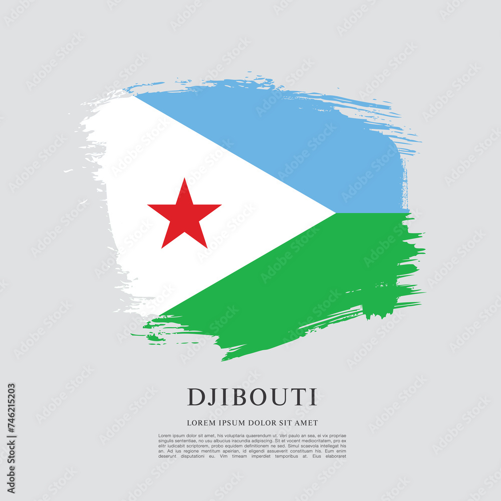 Fototapeta premium Flag of Djibouti vector design