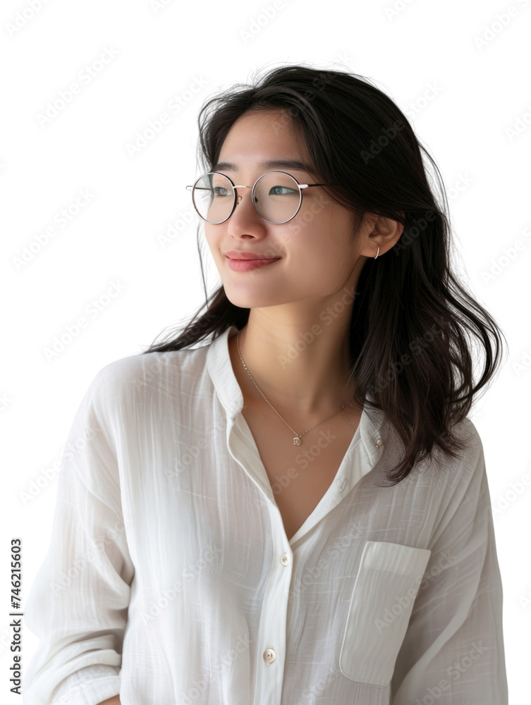 Causal young girl transparent background Causal young girl transparent background
