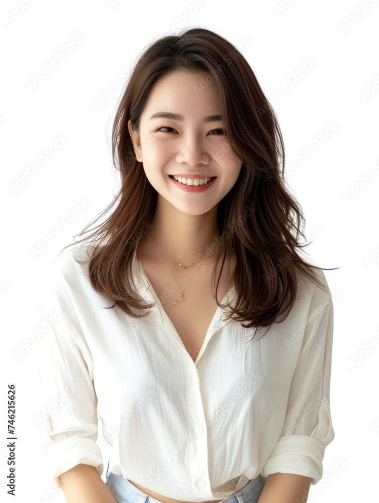 Causal young girl transparent background Causal young girl transparent background