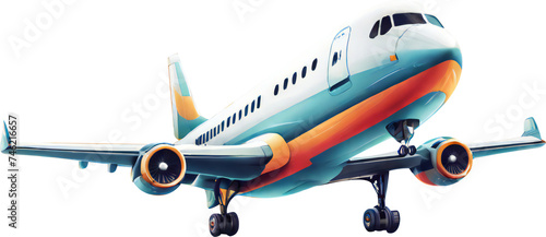 airplane illustration. design for poster, banner, social media, web. generative ai